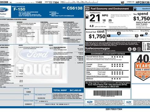 Used 2017 Ford F150 XLT w/ Equipment Group 302A Luxury image 7