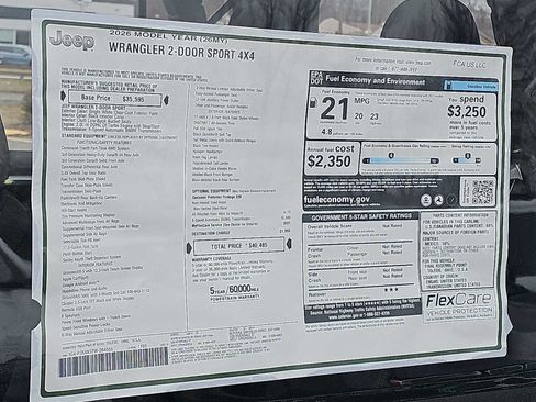 New 2026 Jeep Wrangler Sport image 21