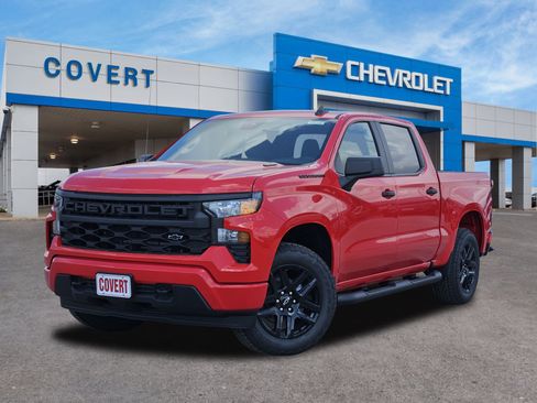 New 2026 Chevrolet Silverado 1500 Custom w/ Turbomax Blackout Package RWD image 1