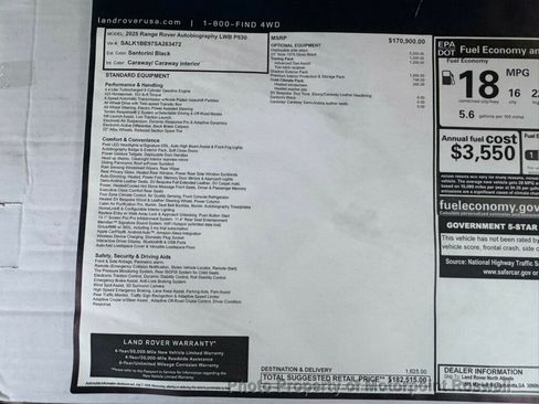 Used 2025 Land Rover Range Rover Long Wheelbase Autobiography image 34