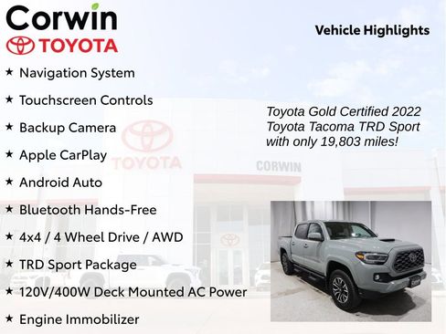 Certified 2022 Toyota Tacoma TRD Sport image 9