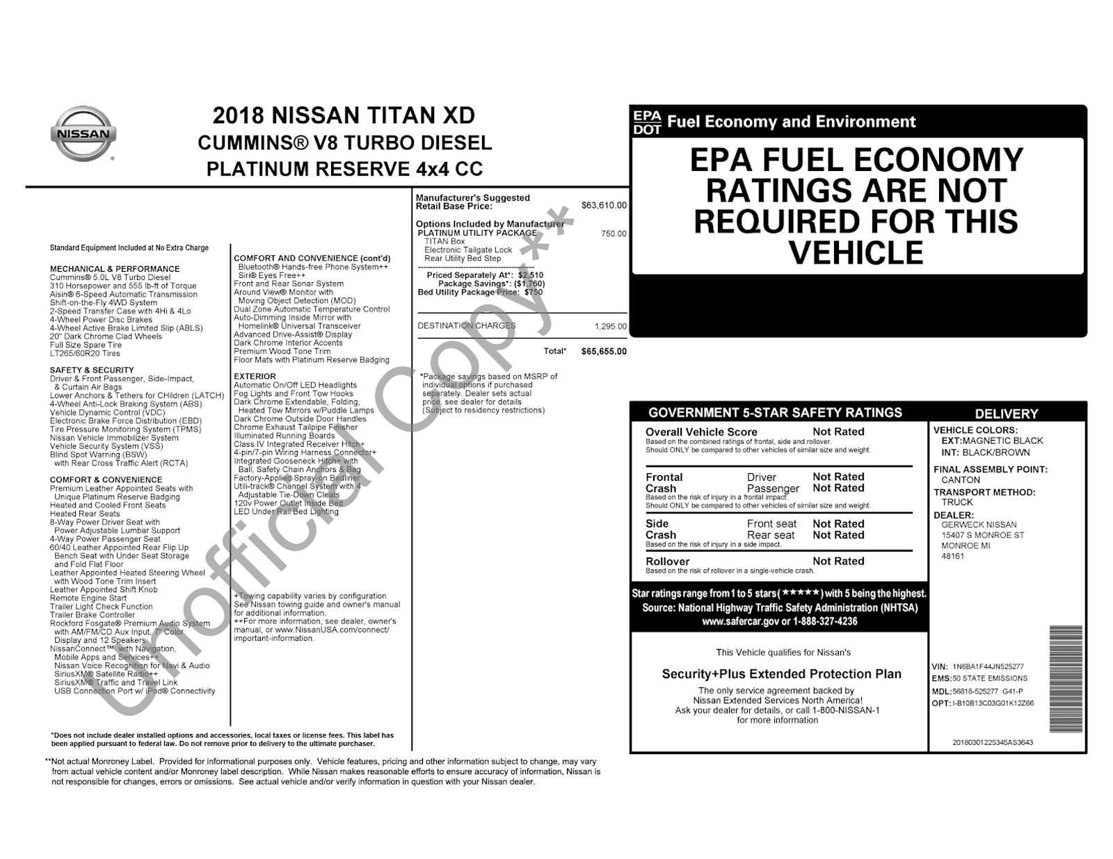 Used 2018 Nissan Titan Platinum Reserve w/ Platinum Utility Package AWD/4WD image 46