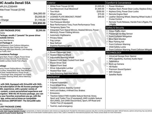 Used 2020 GMC Acadia Denali w/ Technology Package FWD image 2