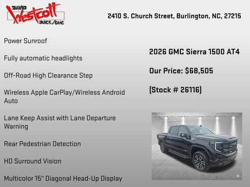New 2026 GMC Sierra 1500 AT4 w/ AT4 Premium Package image 12