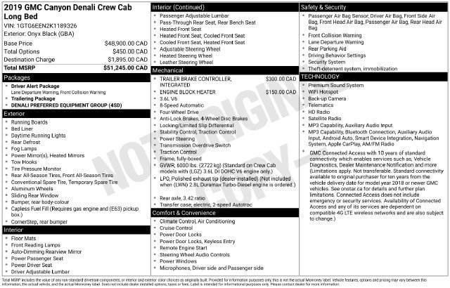 Used 2019 GMC Canyon Denali AWD/4WD image 3