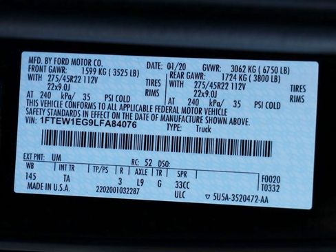 Used 2020 Ford F150 Limited w/ Trailer Tow Package image 38