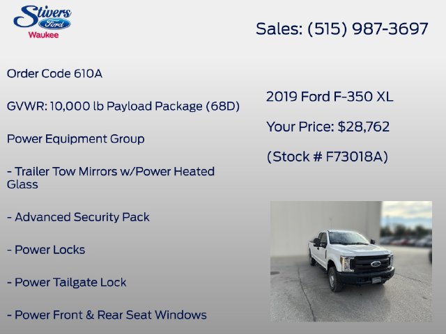 Used 2019 Ford F350 XL w/ Power Equipment Group AWD/4WD image 8