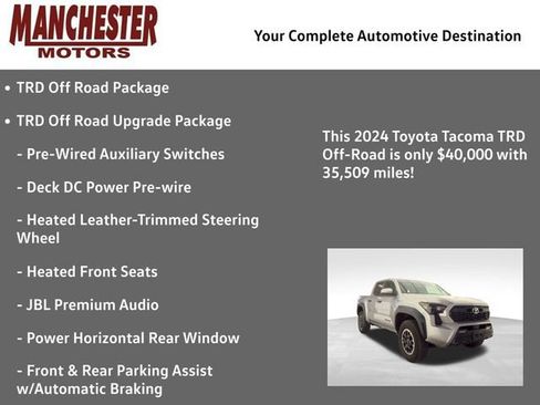 Used 2024 Toyota Tacoma TRD Off-Road w/ TRD Off Road Upgrade Package AWD/4WD image 2