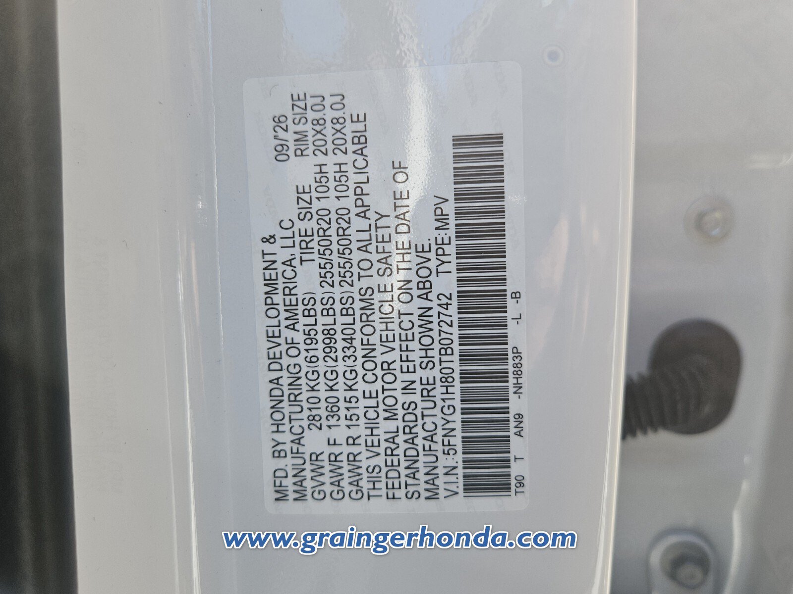 New 2026 Honda Pilot Elite image 13