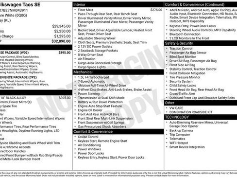 Used 2022 Volkswagen Taos SE w/ IQ.Drive SE Package image 30