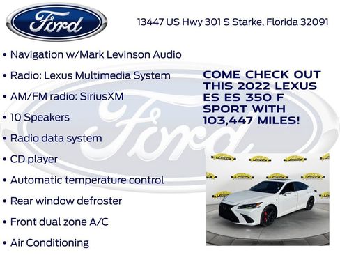 Used 2022 Lexus ES 350 F Sport w/ Accessory Package 2 FWD image 25