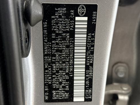 Used 2022 Toyota Camry XSE AWD/4WD image 11