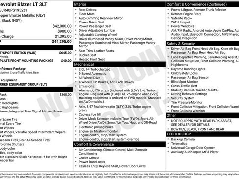 Certified 2023 Chevrolet Blazer LT w/ Midnight/Sport Edition image 38