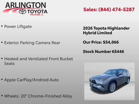 New 2026 Toyota Highlander Limited AWD/4WD image 12
