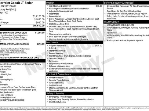 Used 2008 Chevrolet Cobalt LT w/ Preferred Equipment Group FWD image 11