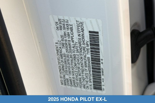 Certified 2025 Honda Pilot EX-L image 32