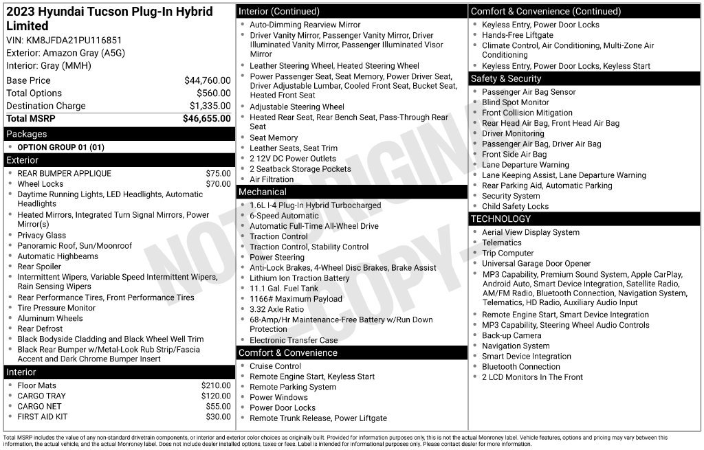 Certified 2023 Hyundai Tucson Limited AWD/4WD image 5