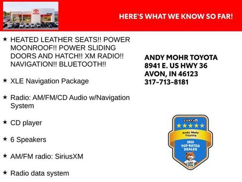 Used 2017 Toyota Sienna XLE w/ XLE Navigation Package FWD image 2