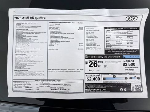 Used 2026 Audi A5 2.0T Premium Plus AWD/4WD image 9