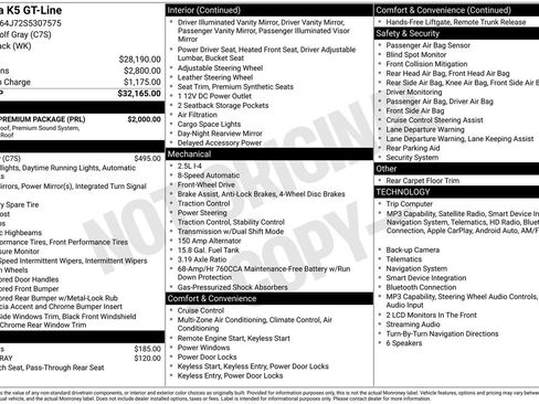 Used 2025 Kia K5 GT-Line w/ GT-Line Premium Package FWD image 9