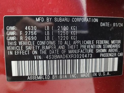 Used 2024 Subaru Legacy Premium image 33