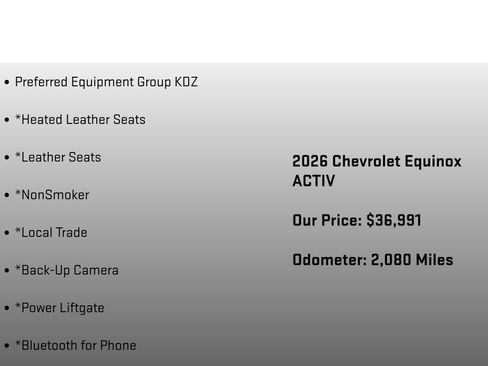 Used 2026 Chevrolet Equinox ACTIV AWD/4WD image 6