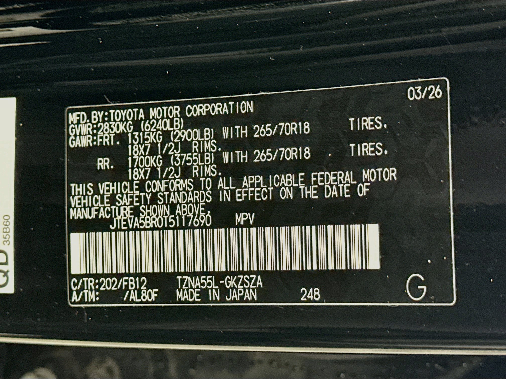 Used 2026 Toyota 4Runner TRD Off-Road AWD/4WD image 12