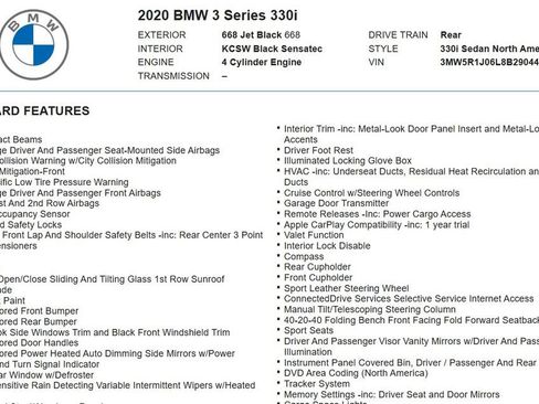 Used 2020 BMW 330i Sedan w/ Convenience Package RWD image 15