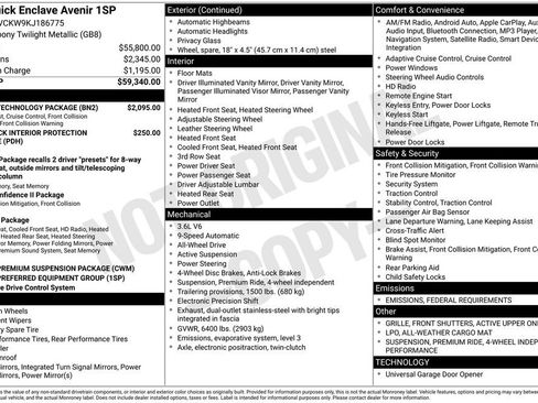 Used 2019 Buick Enclave Avenir w/ Avenir Technology Package image 3