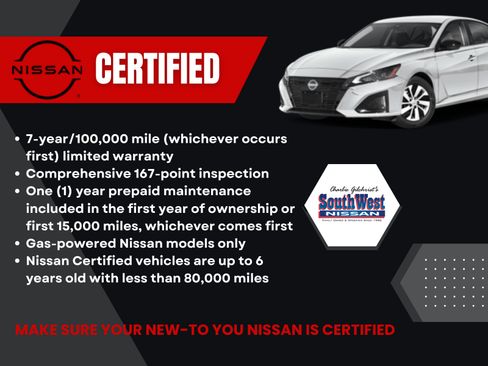Certified 2025 Nissan Sentra S FWD image 7
