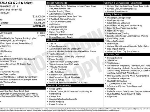 Used 2023 MAZDA CX-5 AWD 2.5 S w/ Select Package image 1