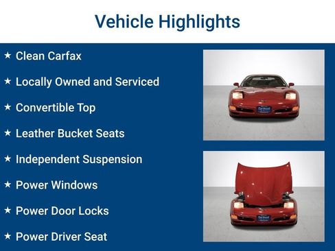 Used 1998 Chevrolet Corvette Convertible w/ Memory Pkg RWD image 3
