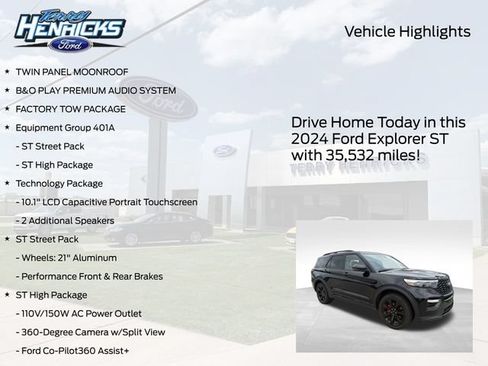 Used 2024 Ford Explorer ST w/ Technology Package AWD/4WD image 4