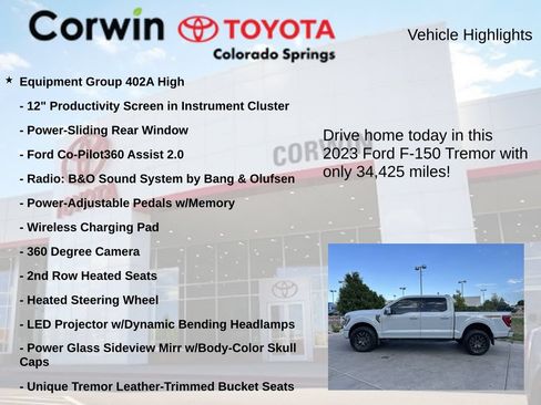 Used 2023 Ford F150 Tremor w/ Equipment Group 402A High AWD/4WD image 6