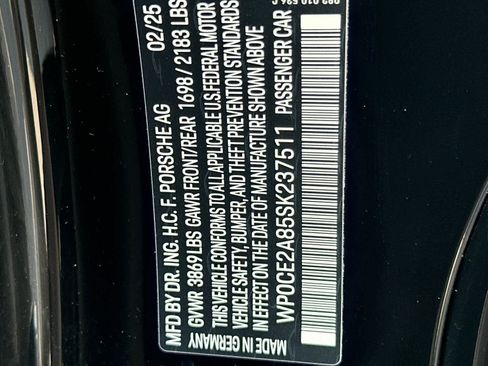 Certified 2025 Porsche 718 Boxster Spyder RS RWD image 29