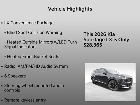 New 2026 Kia Sportage LX w/ LX Convenience Package image 5
