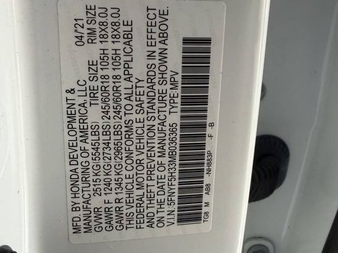 Used 2021 Honda Pilot EX image 32