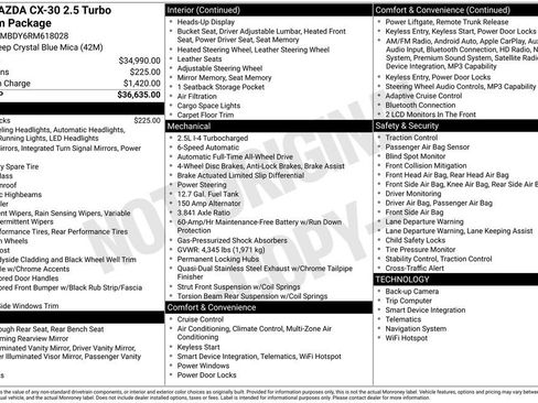 Certified 2024 MAZDA CX-30 2.5 Turbo w/ Premium Package image 10