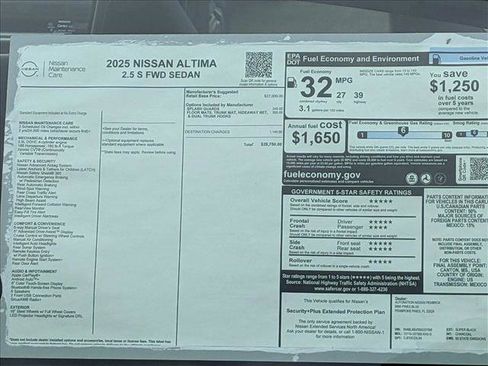 New 2025 Nissan Altima 2.5 S FWD image 16
