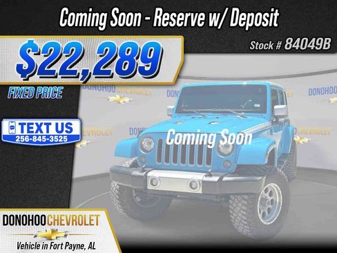 Used 2017 Jeep Wrangler Unlimited Sahara w/ Quick Order Package 24E Chief AWD/4WD image 1