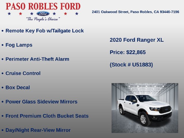 Used 2020 Ford Ranger XL w/ Equipment Group 101A Mid RWD image 12