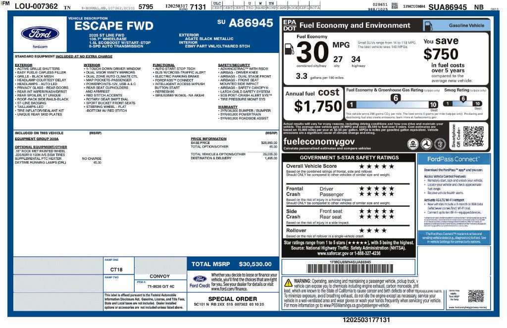 Used 2025 Ford Escape ST-Line FWD image 18