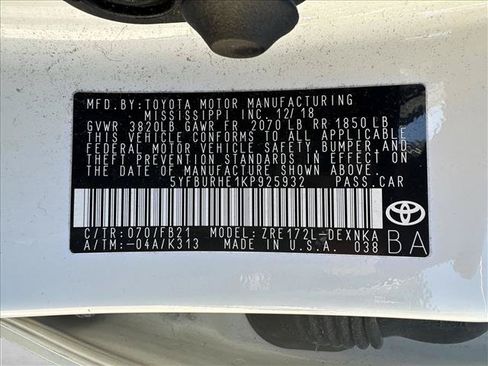 Used 2019 Toyota Corolla LE w/ LE Premium Package w/Moonroof FWD image 15