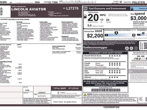 Used 2023 Lincoln Aviator Reserve w/ Equipment Group 201A AWD/4WD image 5