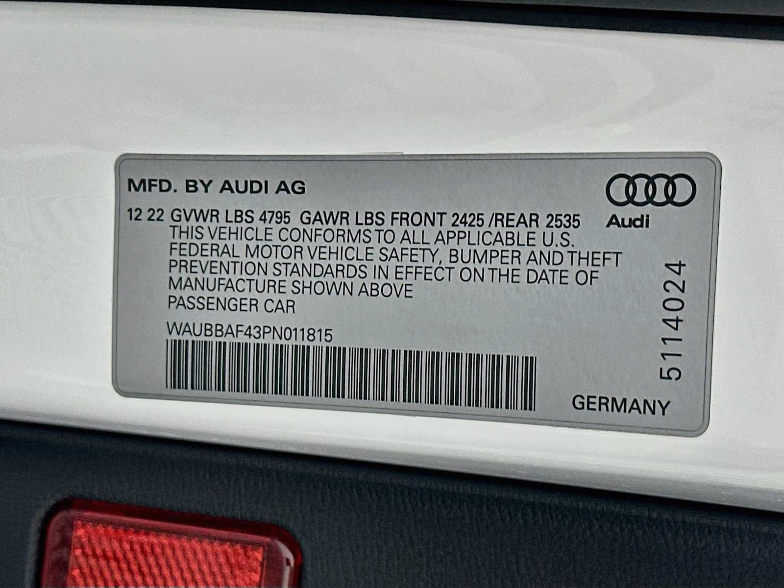 Certified 2023 Audi A4 2.0T Premium Plus w/ Premium Plus Package AWD/4WD image 30