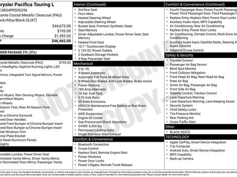 Used 2023 Chrysler Pacifica Touring-L AWD/4WD image 37