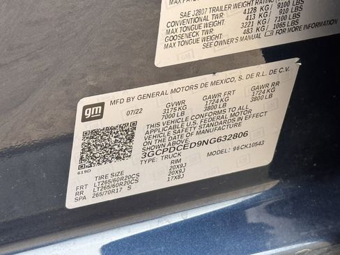 Used 2022 Chevrolet Silverado 1500 Custom Trail Boss w/ LPO, Dark Essentials Package image 30