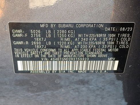 Certified 2024 Subaru Outback Limited XT image 28