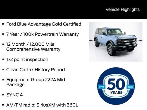 Certified 2025 Ford Bronco Big Bend AWD/4WD image 6