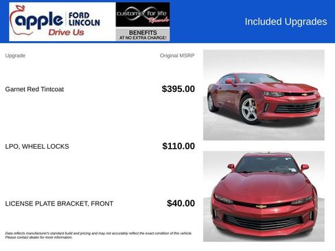 Used 2017 Chevrolet Camaro LT RWD image 4